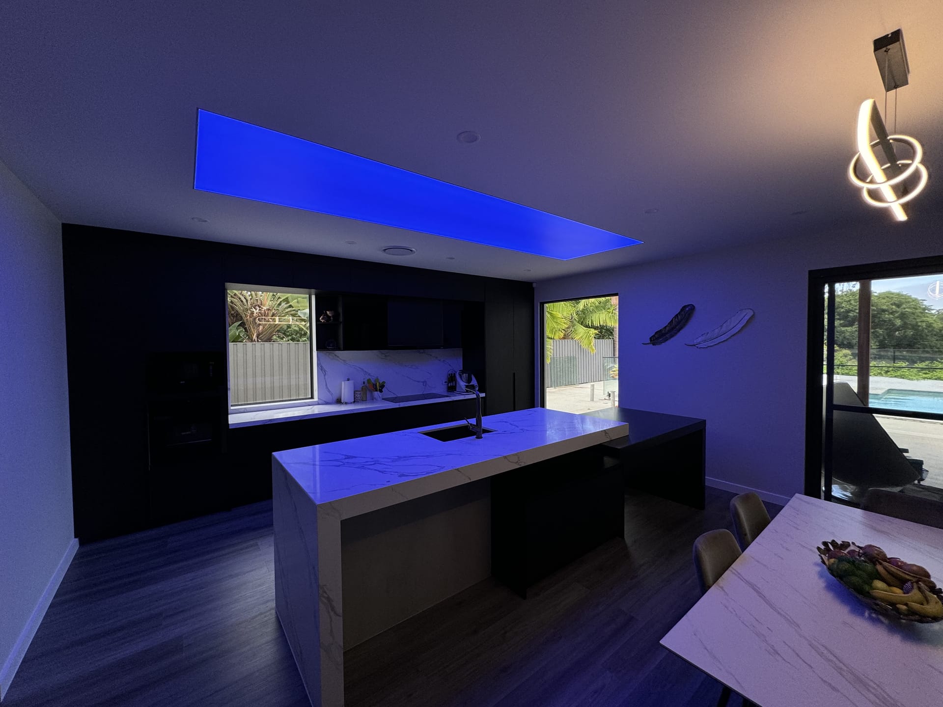 Illuminated kitchen ceiling, Queensland